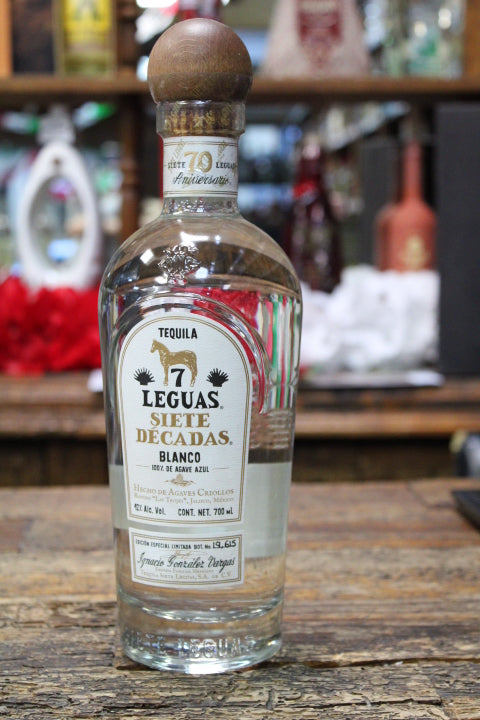 Tequila 7 Leguas Siete Decadas Blanco 700 ML