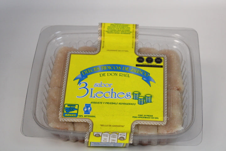 Borrachos 3 Leches 340 gramos 24 Pzas